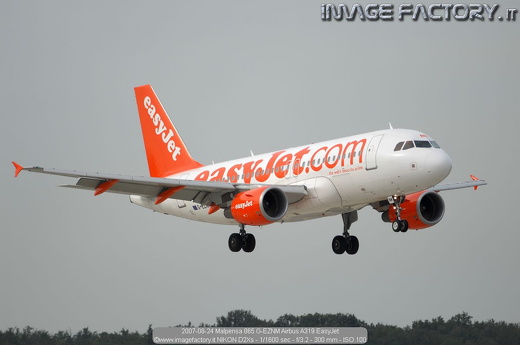 2007-08-24 Malpensa 865 G-EZNM Airbus A319 EasyJet
